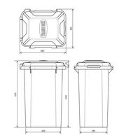 サンコープラスチック 分別ペールジョイント 70L ゴミ箱 ニーナカラー グリーン 1個 オリジナル