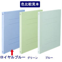 フラットファイル　背補強　A4タテ　3冊　ロイヤルブルー　アスクル  オリジナル