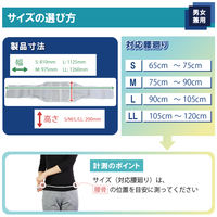 竹虎 ランバック ホワイト M 033983 1個 コルセット 腰痛ベルト