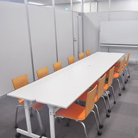 アール・エフ・ヤマカワ プライウッドキャスターチェア オレンジ 1脚  幅445mm キャスター付き スタッキング