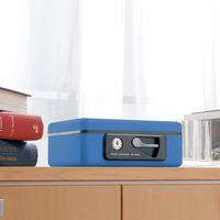 プラス 小型手提金庫　ＣＢー060Ｇ　ブルー CB-060G BL 1個（直送品）