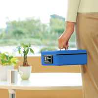 プラス 小型手提金庫 ブルー CB-050G BL 1個