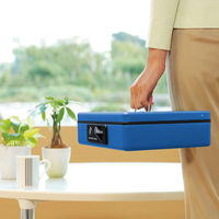 プラス 小型手提金庫 CBー040G ブルー BL 1個（直送品）