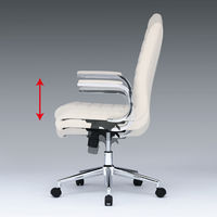 サンワサプライ　ミドルバックレザーチェア　オフィスチェア　肘付　ベージュ　SNC-L12BG 1脚　（直送品）