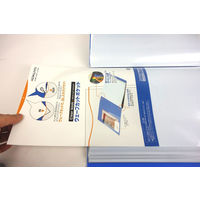 コクヨ　クリヤーブック（ウェーブカット・固定式）　A4タテ100ポケット　青　ブルー　ラ-T590B　1冊