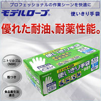 【使いきりニトリル手袋】 エステー モデルローブ ニトリル使いきり手袋 No.981 粉あり ホワイト S 1箱（100枚入）