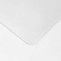 プラス ななめカットデスクマット OAエコノミー クリアタイプ小（990×690mm）厚さ1.2mm下敷きなし 半透明 41043