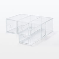 無印良品 アクリル小物収納 3段 約幅8.7×奥行17×高さ25.2cm 良品計画