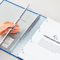 コクヨ　チューブファイルロングボディ　A4縦　80mmとじ　4穴　青