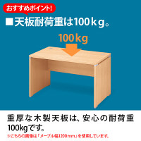 ARAN WORLD EIDOS エイドス 平机 引出し無し ダークブラウン／ホワイト 幅1400×奥行700×高さ700mm 1台（2梱包）（取寄品）