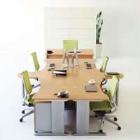 DESIGNA (デザイナ) デザイナライン 平机 ビーチ ストレート天板 幅1200×奥行700×高さ720mm 1台 (2梱包)（取寄品）