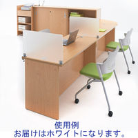 【組立設置込】アール・エフ・ヤマカワ 木製カウンター ハイカウンター書庫型 ホワイト 幅1200×奥行450×高さ1000mm 1台（2梱包）