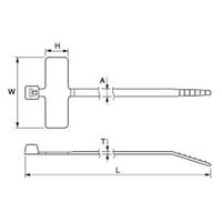 INSULOK(R) (インシュロック) マーキングタイ 標準 100mm 乳白 IT18R 1パック (100本入)
