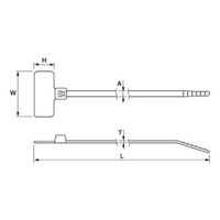 INSULOK（R） （インシュロック） マーキングタイ 標準 IT18FL 110mm 乳白 1パック （100本入）