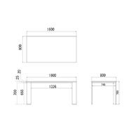 アール・エフ・ヤマカワ レセプションテーブル ナチュラル 幅1600×奥行800×高さ700mm 1台（2梱包）