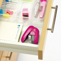 プラス 針なしホッチキス ペーパークリンチ 6枚とじ ピンク 3個 SL106N 31125