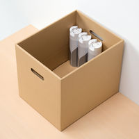 アスクル　ダンボール収納ボックス（組立式）　L　無地　1セット（10個）　段ボール  オリジナル