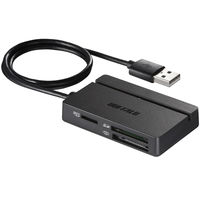 バッファロー ＵＳＢ２．０　マルチカードリーダー／ライター　スタンダードモデル　ブラック BSCR100U2BK 1台（直送品）