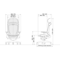 CC85MR FPH8 オカムラコンテッサセコンダ 大型ヘッドレスト 座メッシュ ブラックフレームブラックボディ オレンジレッド 1脚（直送品）