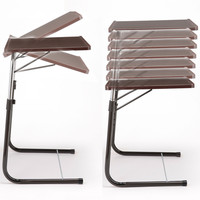 ファミリー・ライフ 角度調整付折りたたみテーブル ブラウン 幅540×奥行440×高さ555～725mm 1台（直送品）