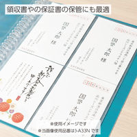 コクヨ A4リフィル 縦2穴 2ポケット 10枚 ラ-A22N 1セット(100枚:10枚入×10パック)