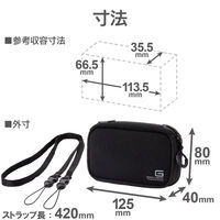 エレコム デジカメケース/ネオプレン/Mサイズ/ブラック DGB-062BK 1個