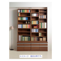 フナモコ JUST SHELF （ジャストシェルフ） リアルウォールナット 幅743×奥行221×高さ1800mm MBD-75T 1台（直送品）
