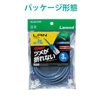 エレコム LANケーブル/CAT5E/爪折れ防止/3m/ブルー LD-CTT/BU30 1個（直送品）