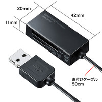 サンワサプライ USB2.0 カードリーダー ADR-MSDU3BK 1個（直送品）