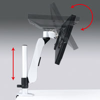 モニターアーム　ディスプレイアーム　1画面　シングル　27インチ対応　10kgまで　クランプ式　CR-LA1006N　サンワサプライ　1台