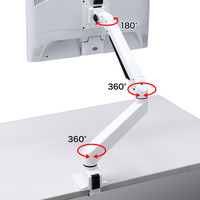 サンワサプライ 水平垂直多関節液晶モニターアーム（白） CR-LA1301WN 1台（直送品）