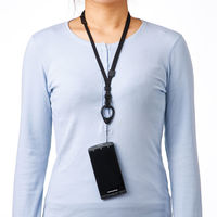 サンワサプライ フィンガー&ネックストラップ(ブラック) DG-ST38BK 1個