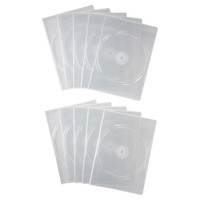 サンワサプライ スリムDVDトールケース（2枚収納） クリア DVD-TU2-10C 1セット（10枚入り）（直送品）