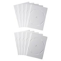 サンワサプライ スリムDVDトールケース（2枚収納） ホワイト DVD-TU2-10W 1セット（10枚入り）（直送品）