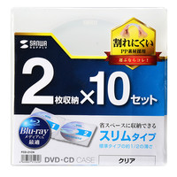 サンワサプライ DVD・CDケース（クリア） FCD-21CN 1セット（10枚入り）（直送品）