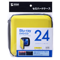 サンワサプライ ブルーレイディスク対応セミハードケース(24枚収納・イエロー) FCD-WLBD24Y 1個