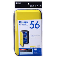 サンワサプライ ブルーレイディスク対応セミハードケース（56枚収納・イエロー） FCD-WLBD56Y 1個（直送品）