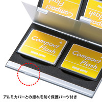 サンワサプライ アルミメモリーカードケース（CFカード用・両面収納タイプ） FC-MMC5CFN 1個（直送品）