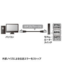 サンワサプライ つめ折れ防止カテゴリ7細径メッシュLANケーブル KB-T7ME-05BKW 1個