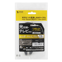 サンワサプライ カテゴリ6フラットLANケーブル LA-FL6-005BK 1本