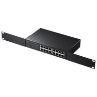 サンワサプライ Giga対応スイッチングハブ(16ポート) ループ検知機能つき LAN-GIGAH16L 1個（直送品）