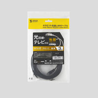 サンワサプライ カテゴリ6極細LANケーブル 3m ブラック LA-SL6-03BK 1本