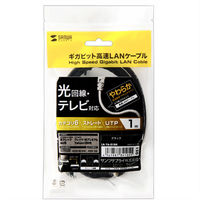 サンワサプライ カテゴリ6UTP LANケーブル LA-Y6-01BK 1本