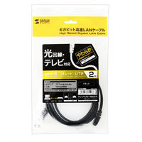 サンワサプライ カテゴリ6UTP LANケーブル LA-Y6-02BK 1本