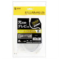 サンワサプライ カテゴリ6UTP LANケーブル LA-Y6-02W 1本