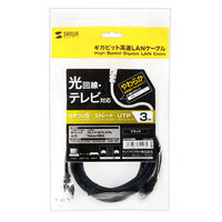 サンワサプライ カテゴリ6UTP LANケーブル LA-Y6-03BK 1本（直送品）