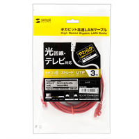サンワサプライ カテゴリ6UTP LANケーブル LA-Y6-03R 1本