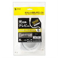サンワサプライ カテゴリ6UTP LANケーブル LA-Y6-05W 1本