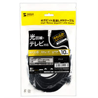 サンワサプライ カテゴリ6UTP LANケーブル LA-Y6-10BK 1本