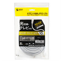 サンワサプライ カテゴリ6UTP LANケーブル LA-Y6-10W 1本